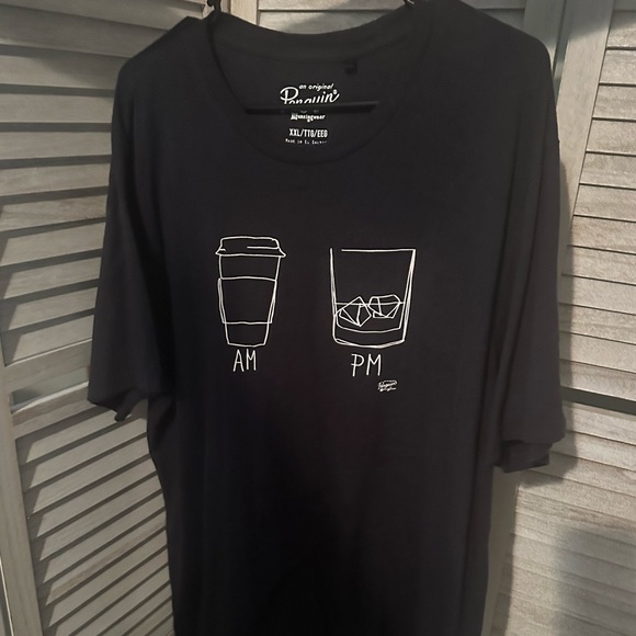 HP•XXL•PENGUIN•AM COFFEE TO PM WHISKEY NAVY BLUE TEE•SOLD OUT IN STORES• - Picture 4 of 16